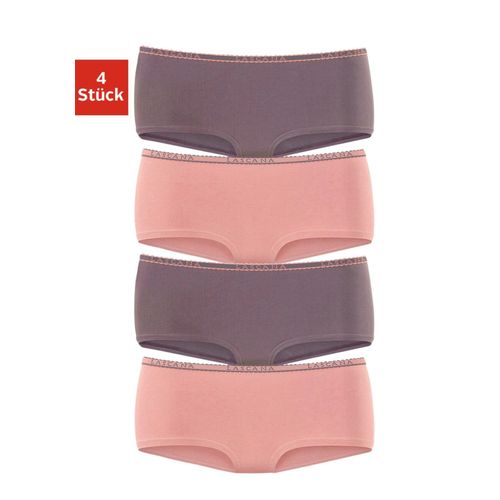 Panty LASCANA Gr. 32/34, rosa (taupe, rosé), Damen, Jersey, Obermaterial: 92% Baumwolle, 8% Elasthan (LYCRA), unifarben, Unterhosen, aus elastischer Baumwoll-Qualität