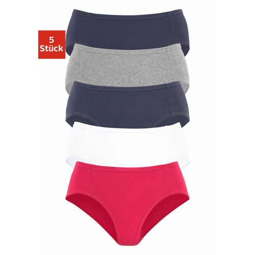 Jazz-Pants Slips PETITE FLEUR, Damen, Gr. 38, bunt (rot, weiß, marine, grau, meliert, marine), Piquu00e9, Obermaterial: 95% Baumwolle, 5% Elasthan, unifarben, körpernah, Unterhosen, aus weicher Pikee-Qualität