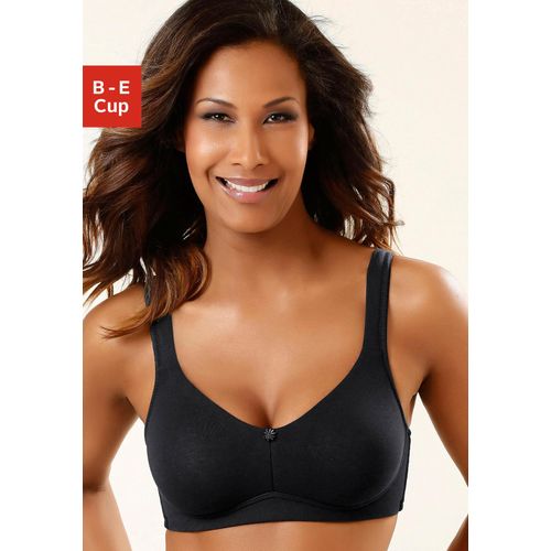 Schalen-BH NUANCE, Damen, Gr. 100, Cup B, schwarz, Jersey, Spacer, Obermaterial: 40% Baumwolle, 40% Polyester, 20% Elasthan, Basic, BHs BH Bügelloser-BH Schalen-BH T-Shirt-BH, mit Spacer-Schalen ohne Bügel