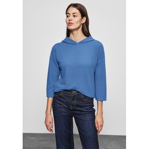 3/4-Arm-Shirt STREET ONE Gr. 36, blau (marina blau) Damen Shirts mit 34 Ärmeln