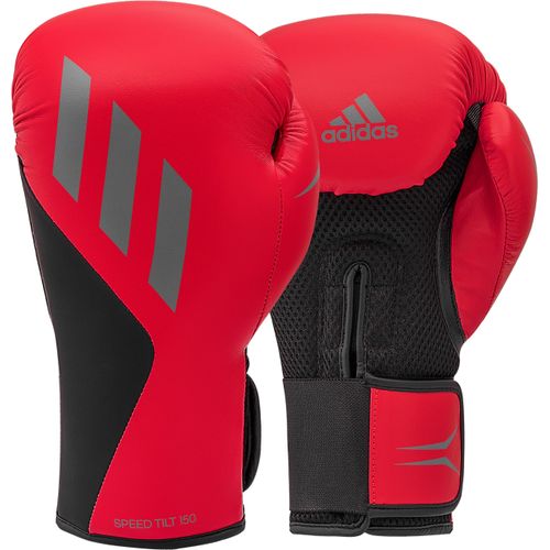 Boxhandschuhe ADIDAS PERFORMANCE "Speed Tilt 150" Gr. 12, rot (rot, schwarz), Boxhandschuhe, 12 12 oz, Kunstleder