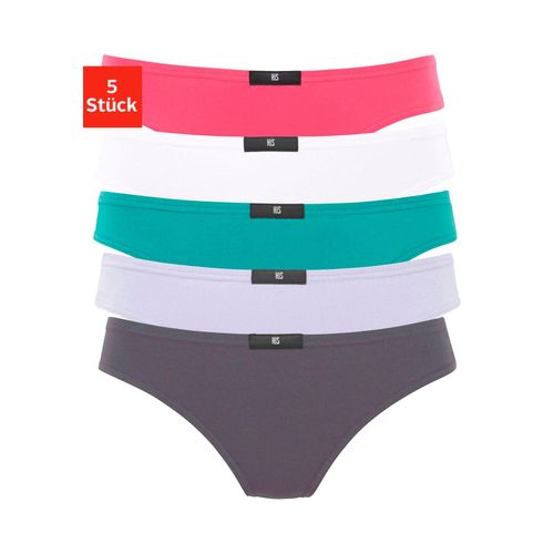 String H.I.S, Damen, Gr. 38, bunt (anthrazit, weiß, mint, flieder, pink), Obermaterial: 95% Baumwolle, 5% Elasthan, unifarben, körpernah, Unterhosen, aus elastischer Baumwoll-Qualität