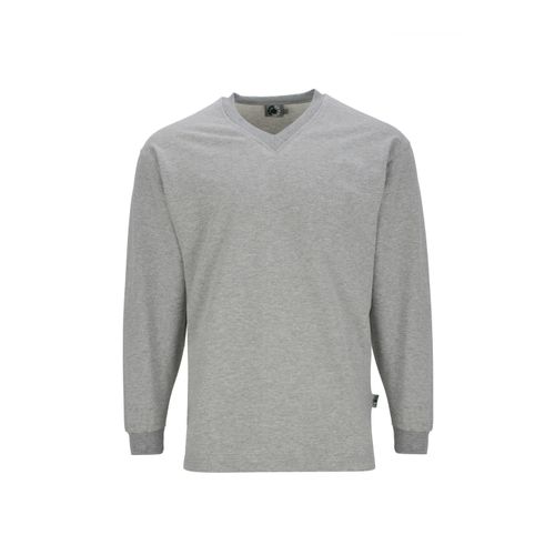 Sweatshirt AHORN SPORTSWEAR Gr. L, grau (grau, meliert) Herren Sweatshirts im lässigen Basic-Look