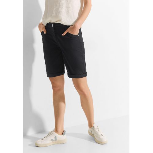 Shorts CECIL Gr. 36, Kurz, schwarz Damen Hosen Middle Waist