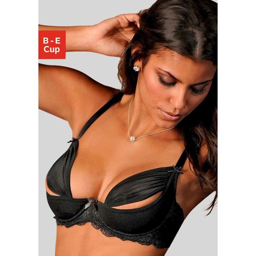 Büstenhebe PETITE FLEUR GOLD, Damen, Gr. 85, Cup D, schwarz, Spitze, Obermaterial: 90% Polyamid, 10% Elasthan, sexy, BHs BH Bügel-BH Büstenhebe Hochzeitsdessous Hochzeitswäsche Reizwäsche Spitzen-BH Spitzenwäsche, mit Bügel und Jacquradspitze, sexy Dessous, Reizwäsche