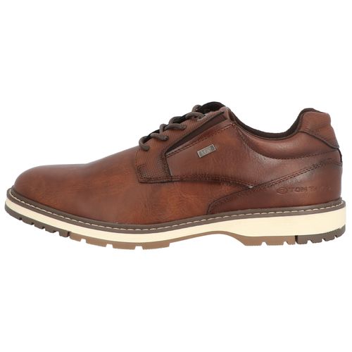 Schnürschuh TOM TAILOR Gr. 41, braun (cognac used) Herren Schuhe Halbschuh, Businessschuh mit gepolstertem Schaftrand