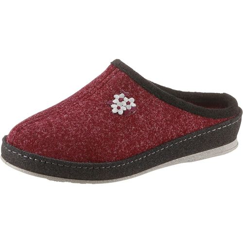 Pantoffel SCHAWOS Gr. 39, ungefüttert, rot (bordeaux) Damen Schuhe