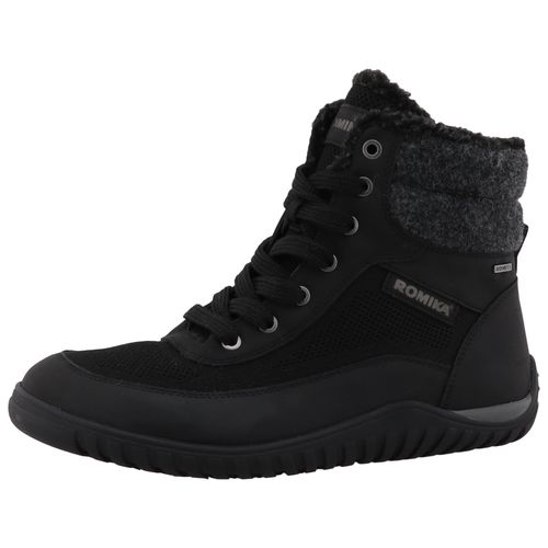 Winterboots ROMIKA Gr. 36, schwarz Damen Schuhe Keilabsatz, Schürboots, Outdoorschuh mit Filzkragen