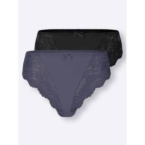 Slip SASSA Gr. 46, schwarz (schwarz, anthrazit) Damen Unterhosen