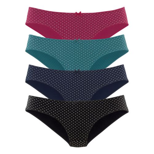 Bikinislip S.OLIVER Gr. 32/34, bunt (lila, navy, petrol, schwarz), Damen, Obermaterial: 95% Baumwolle, 5% Elasthan, Unterhosen, aus elastischer Baumwolle