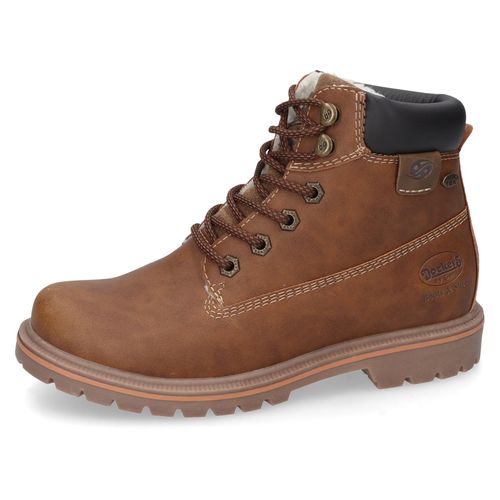 Schnürboots DOCKERS BY GERLI Gr. 37, braun (cognac) Damen Schuhe Hikin Boots, Trekking Stiefel, Schnürstiefel mit Warmfutter