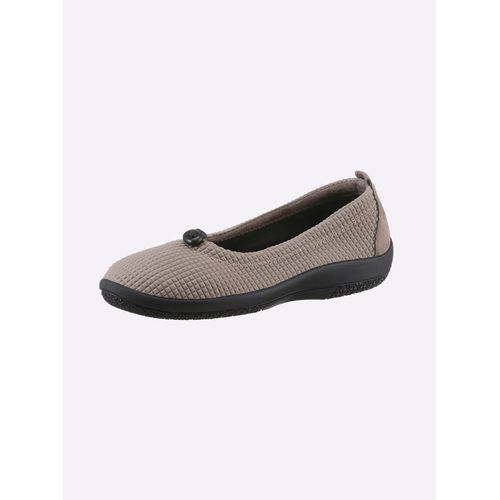 Ballerina CLASSIC, Damen, Gr. 42, grau (taupe), Textil, Basic, Schuhe