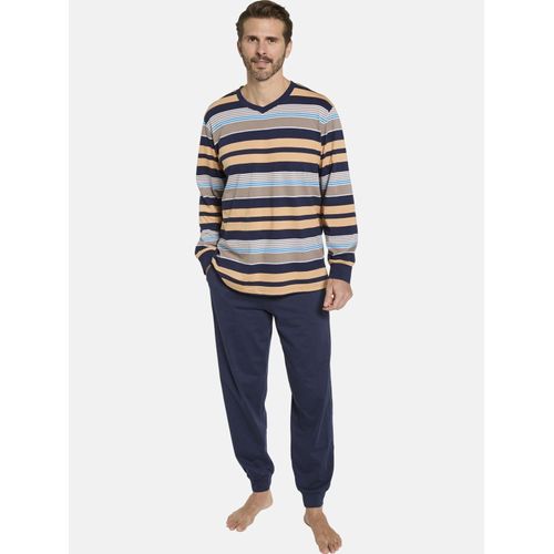 Schlafanzug BABISTA "Schlafanzug VANZO" Gr. L, blau (blau gestreift) Herren Homewear-Sets