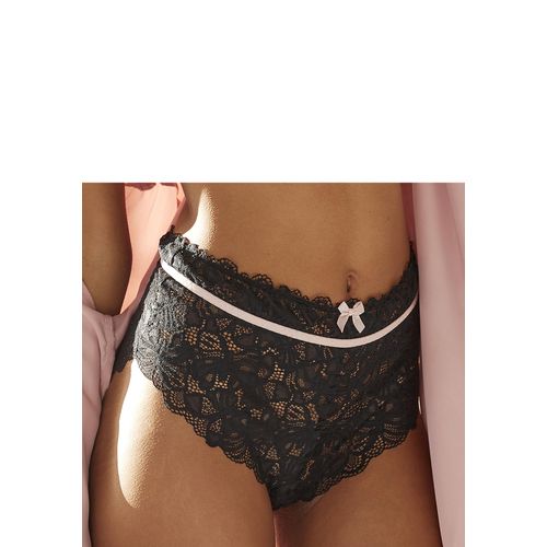 Taillenslip NUANCE Gr. 40/42, schwarz Damen Unterhosen aus feiner, floraler Spitze, sexy Dessous