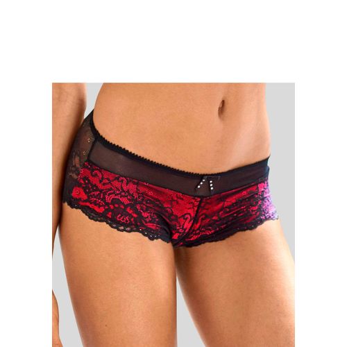 Panty JETTE, Damen, Gr. 36/38, rot (rot, schwarz), Obermaterial: 90% Polyamid, 10% Elasthan, Unterhosen