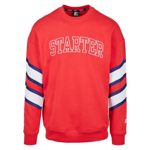 Rundhalspullover STARTER BLACK LABEL "Starter Black Label Herren Starter Team Front Crew" Gr. S, rot (starter rot) Herren Pullover