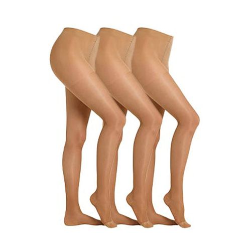 Feinstrumpfhose CAMANO "Strumpfhose 3er Pack" Gr. 40/42, beige (make up) Damen Strumpfhosen