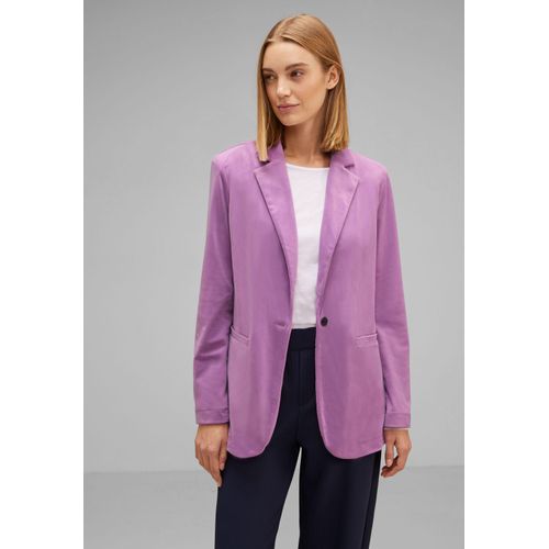 Longblazer STREET ONE Gr. 34, lila (cool lila) Damen Blazer mit Reverskragen