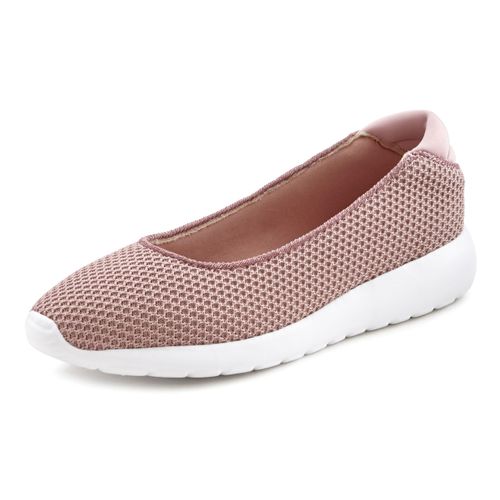 Ballerina LASCANA Gr. 39, rosa Damen Schuhe Freizeitschuh, Slipper, Halbschuh, Sneaker Slip-In, leichte Mesh-Optik