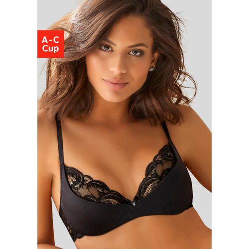 Büstenhebe PETITE FLEUR GOLD, Damen, Gr. 75, Cup A, schwarz, Microtouch, Spitze, Obermaterial: 60% Polyamid, 35% Polyester, 5% Elasthan, sexy, BHs BH Büstenhebe Dekolleté BH, mit variabler Spitze im Brustbereich, sexy Dessous, Reizwäsche