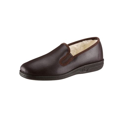 Hausschuh CLASSIC Gr. 43, braun Herren Schuhe Hausschuhe