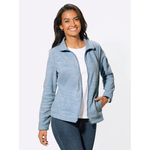 Fleecejacke CASUAL LOOKS Gr. 36, blau (bleu, meliert) Damen Jacken