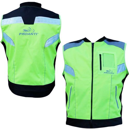 Motorradweste PROANTI Gr. 4XL, gelb (neongelb), Westen, 4XL, Obermaterial: 100% Polyester. Innenfutter: 100% Polyester, Warnweste