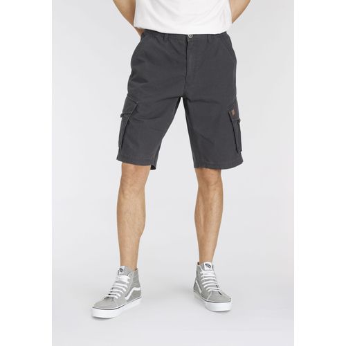 Cargoshorts AJC, Herren, Gr. 29, Länge 32, grau (anthrazit), Web, Obermaterial: 100% Baumwolle, unifarben, casual, schmal kniefrei, Hosen, aus strukturiertem Web