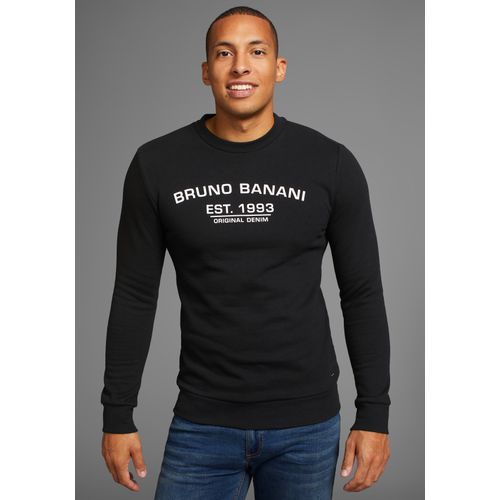 Sweatshirt BRUNO BANANI Gr. XXL (60/62), schwarz Herren Sweatshirts mit Logoprint - NEUE KOLLEKTION