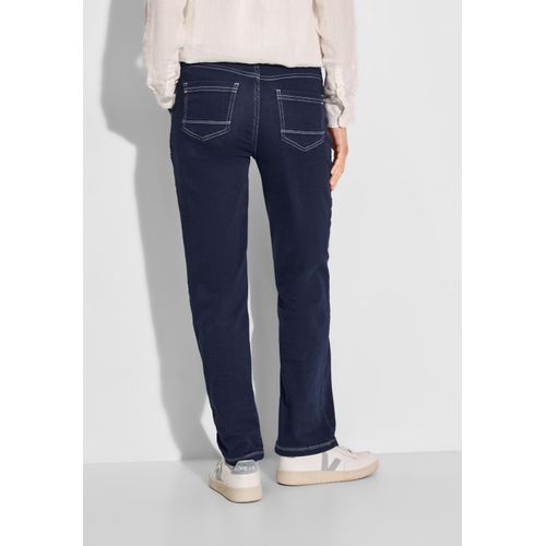 Loose-fit-Jeans CECIL, Damen, Gr. 29, Länge 30, blau (dunkelblau wash), Jeans, 97% Baumwolle, 3% Elasthan, unifarben, casual, lang, Jeans, mit Stretchanteil