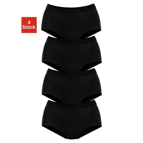 Taillenslip PETITE FLEUR, Damen, Gr. 44/46, schwarz, Jersey, Obermaterial: 95% Baumwolle, 5% Elasthan (LYCRA), unifarben, körpernah, Unterhosen, aus elastischer Baumwoll-Qualität