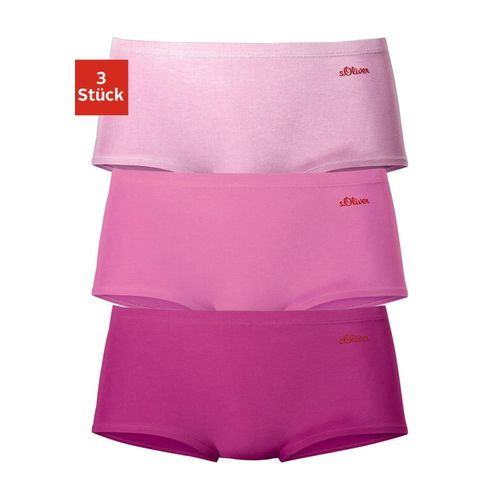 Panty S.OLIVER, Damen, Gr. 36/38 (M), rosa (rosa, pink), Jersey, Obermaterial: 90% Baumwolle, 10% Elasthan (LYCRA), unifarben, körpernah, Unterhosen, aus elastischer Baumwoll-Qualität