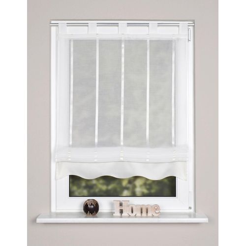 Raffrollo HEINE HOME Gr. 4, beige (natur), B:140cm H:140cm, Raffrollos