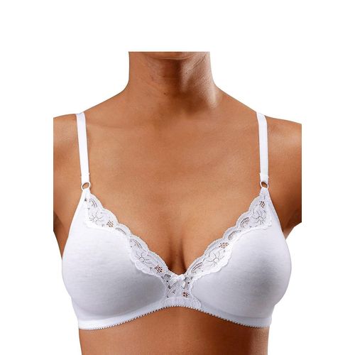 Bralette-BH PETITE FLEUR Gr. 70, Cup C, grün (mint, weiß) Damen BHs Wäsche Teenie-BH BH BH-Set ohne Bügel aus Baumwolle mit Spitze