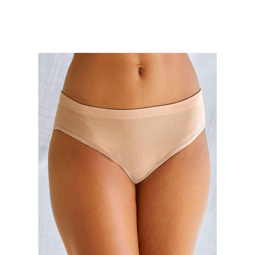 Slip LASCANA, Damen, Gr. 48/50, braun (toffee), Jersey, Obermaterial: 58% Baumwolle, 39% Polyamid, 3% Elasthan, figurbetont, Unterhosen, aus angenehm weicher Baumwolle