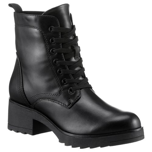 Schnürstiefelette MARCO TOZZI, Damen, Gr. 37, schwarz, Lederimitat, unifarben, modisch, Schuhe, mit FEEL-ME Ausstattung, Topseller