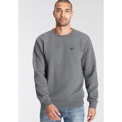 Sweatshirt AJC, Herren, Gr. XXXL (64/66), grau (anthrazit), Sweatware, Obermaterial: 98% Polyester, 2% Elasthan, casual, schmal, Rundhals, Sweatshirts, schmal geschnitten, unifarben, Rundhalsausschnitt