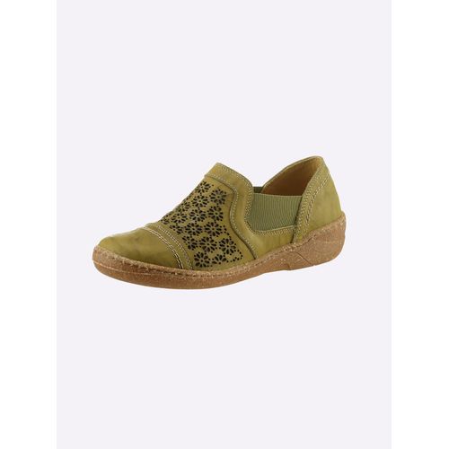 Slipper CASUAL LOOKS, Damen, Gr. 39, grün (pistazie), Leder, sportlich, Schuhe