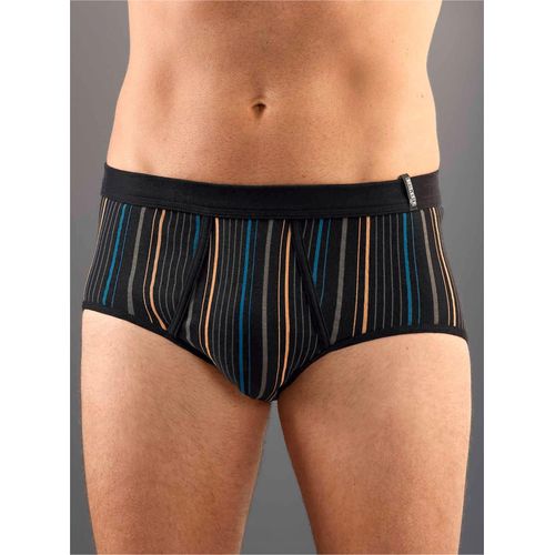 Slip KINGS CLUB, Herren, Gr. 14, schwarz (schwarz, gestreift), 100% Baumwolle, Unterhosen