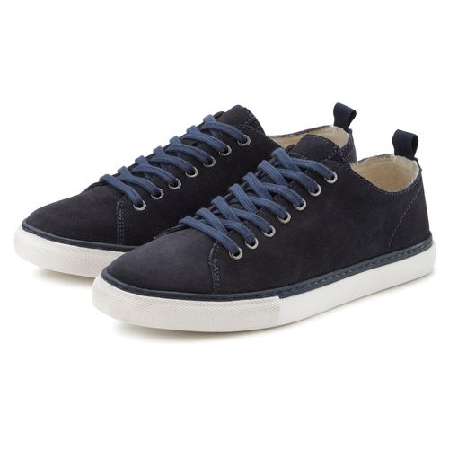 Sneaker AUTHENTIC LE JOGGER Gr. 42, blau (marine) Herren Schuhe aus Leder, Schnürhalbschuhe, Freizeitschuhe, ultraleicht