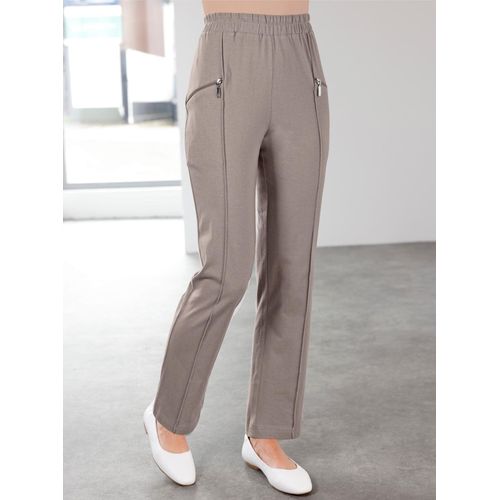 Schlupfhose Gr. 46, Normalgrößen, grau (taupe) Damen Hosen