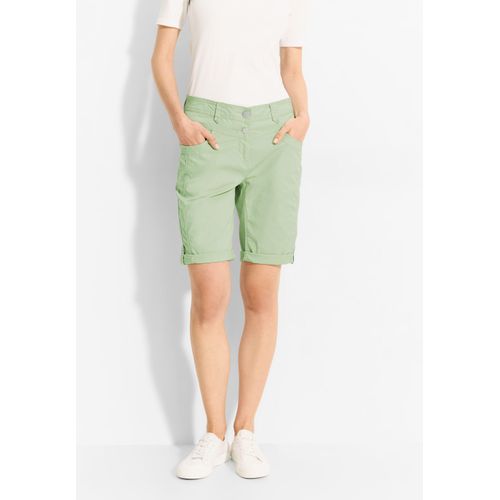 Bermudas CECIL Gr. 31, N-Gr, grün (raw matcha lime) Damen Hosen mit Stretchanteil