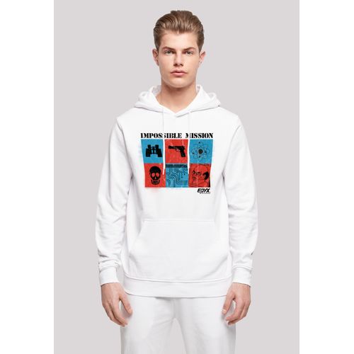 Kapuzenpullover F4NT4STIC "Retro Gaming Impossible Mission" Gr. 5XL, weiß Herren Pullover Print