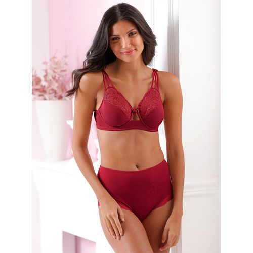 Hipster WÄSCHEPUR, Damen, Gr. 48/50, rot (kirsche), 76% Modal, 18% Polyamid, 6% Elasthan, Unterhosen
