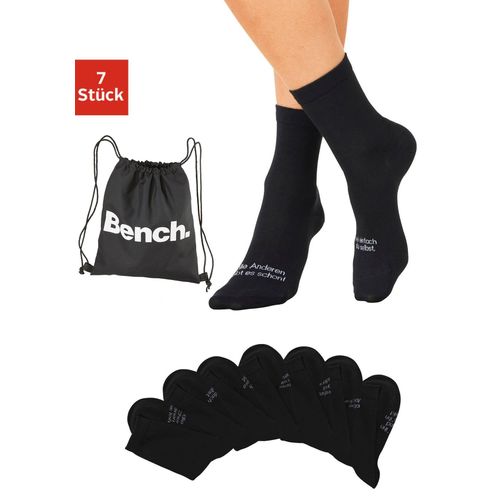 Socken BENCH. Gr. 35-38, schwarz Damen Socken mit Turnbeutel