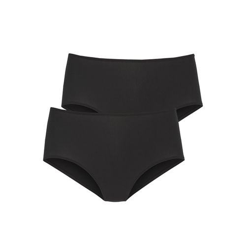 Taillenslip LASCANA, Damen, Gr. 44/46, schwarz, Microfaser, Obermaterial: 77% Polyamid, 23% Elasthan, unifarben, körpernah, Unterhosen, aus weicher Microfaser
