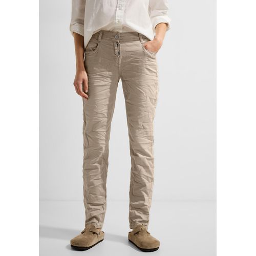 Röhrenhose CECIL Gr. 34, Länge 30, beige (simply taupe) Damen Hosen Middle Waist