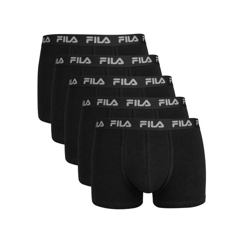 Boxershorts FILA Gr. L, schwarz, Herren, Obermaterial: 95% Baumwolle, 5% Elasthan, unifarben, bedruckt, Unterhosen