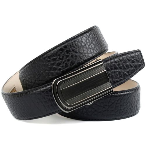 Ledergürtel ANTHONI CROWN, Damen, Gr. 100, schwarz, Leder, unifarben, geprägt, klassisch,elegant, Gürtel, in Walross-Optik