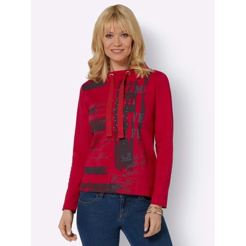 Sweatshirt AMBRIA Gr. 42, rot Damen Sweatshirts